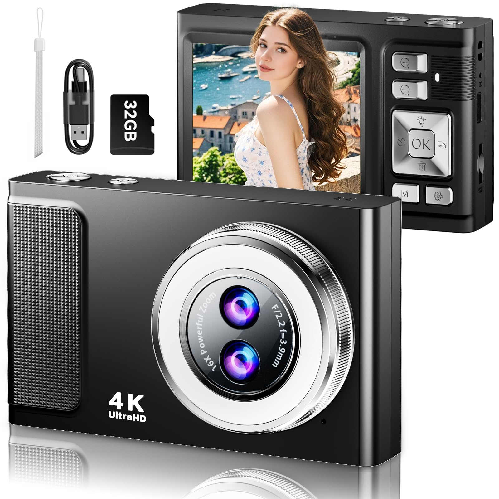 Amazon.com : JDZ 4K Digital Camera for Photography with Autofocus